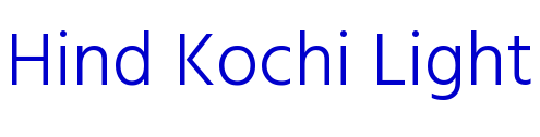 Hind Kochi Light 字体